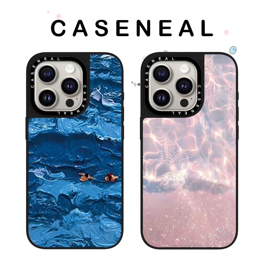 CASENEAL Ocean และ Starry Sky คุณภาพสูงกระจกเคสโทรศัพท์เหมาะสําหรับ iPhone 17ProMax 17pro 17 air 16promax 16 15promax 15 14promax 13 13promax แฟชั่น Anti Drop Hard Case