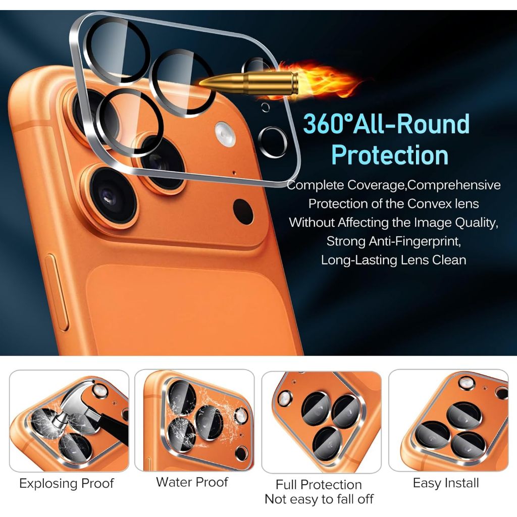 [3 in 1] WSKEN ฟิล์มด้านหลัง ฟิล์มป้องกัน ชุด สำหรับ iPhone 17ProMax/17Pro เมมเบรนขอบ กล้องหลัง ฐาน ไอโฟน 17 กันรอย ฟิล์มไฮโดรเจล โปร่งใส ปกป้อง - รูปที่ 2