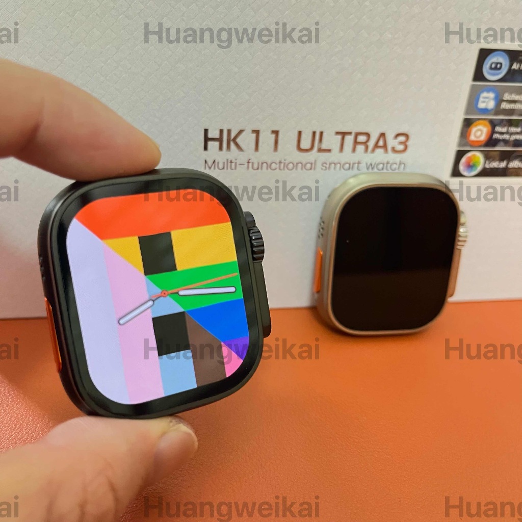 2025 AI สมาร์ทนาฬิกา HK11 ultra3 จริง AMOLED 49 มม.ไร้สายชาร์จ BT โทร Men NFC 2025 Smartwatch 4GB RO