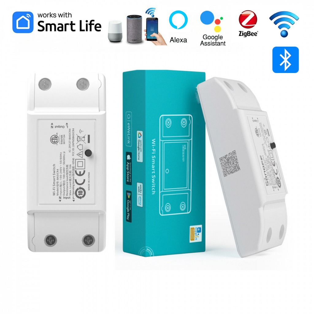 ชุดสวิตช์อัจฉริยะไร้สายปรับปรุง ควบคุมไกล ประหยัดไฟ 30% ติดตั้ง DIY ง่าย Google Home+Alexa+ไทย IoT