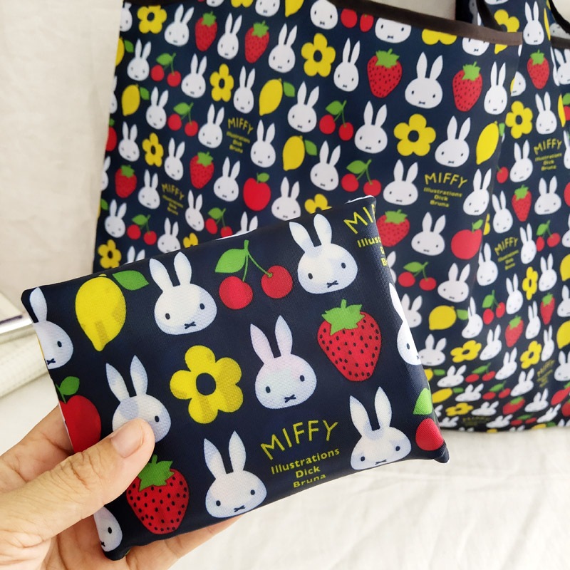 Kapplin🧸Miffy กระเป๋าช้อปปิ้งพับได้  กระเป๋าเป็นมิตรกับสิ่งแวดล้อม