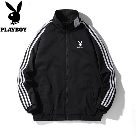 แจ็คเก็ตแขนยาว Playboy สไตล์คลาสสิก สำหรับฤดูใบไม้ผลิและใบไม้ร่วง