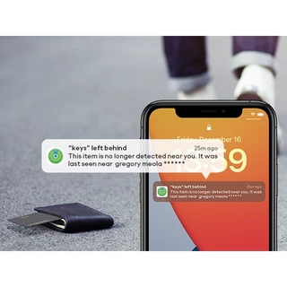 VOCOlinc Slim TAG Card Tracker, Ultra Thin Bluetooth Finder สําหรับกระเป๋าสตางค์, คีย์, กระเป๋าเป้สะพายหลัง ฯลฯ, กันน้ํา IP67, iOS เท่านั้น