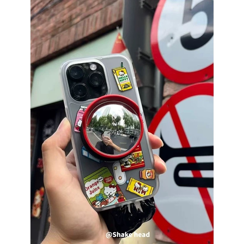 Shakehead ที่วางโทรศัพท์แม่เหล็กเลนส์มุมกว้างสุดน่ารัก Turntable Selfie Handy Tool