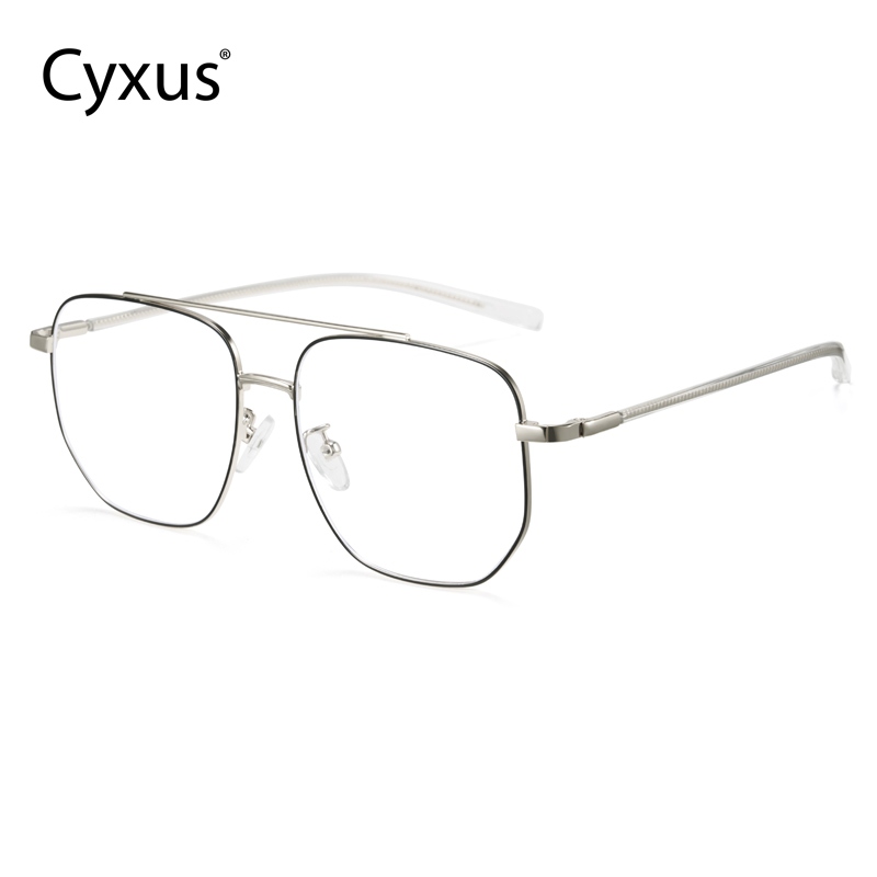 Cyxus แว่นกรองแสงสีฟ้า กรอบสี่เหลี่ยมใหญ่ สไตล์เกาหลีเรียบง่าย รหัส 8299