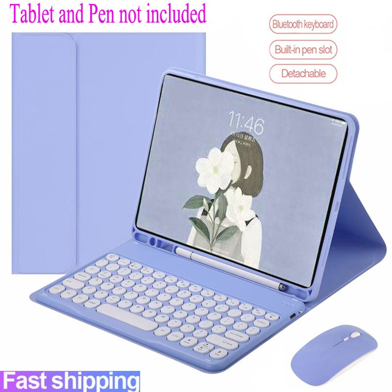 เคสพร้อมคีย์บอร์ดสําหรับ Samsung Galaxy Tab A11 8.7 A11+ 11 A11 plus 2025 แม่เหล็กไร้สายบลูทูธคีย์บอร์ดเมาส์ปลอก