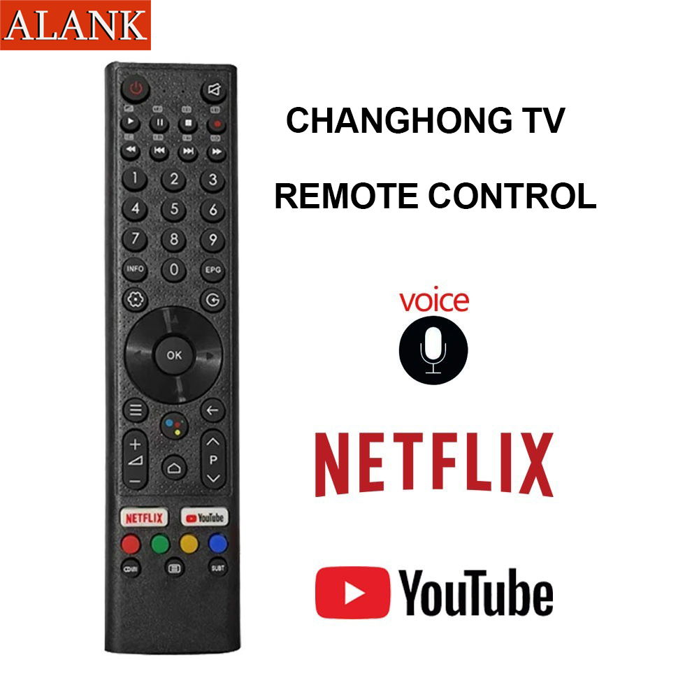 ALANK รีโมทควบคุมด้วยเสียง สำหรับทีวีสมาร์ทจอLCD ฉางหง RINDO,HYUNDAI,ORCA,CHIQ,Theham RC02,NANO,Vsma
