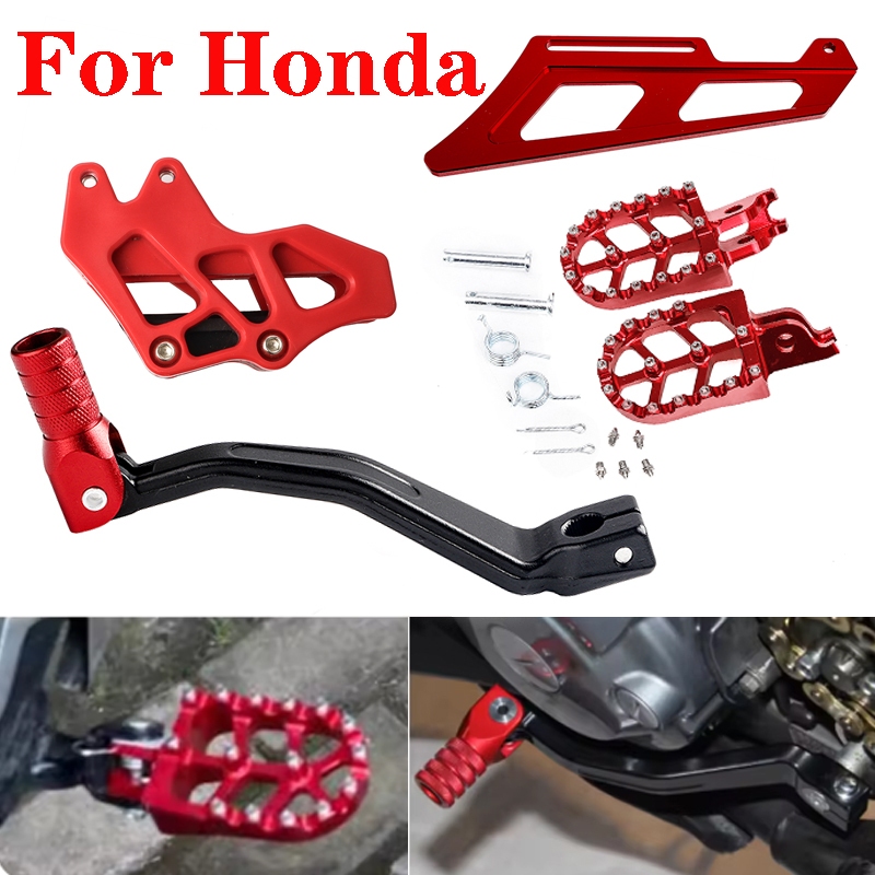 รถจักรยานยนต์เบรคคันโยก Footpeg เกียร์เท้าเหยียบ Shifter CHAIN GUARD Protector ด้านหลังล้อลากฝาครอบ 