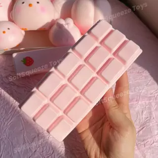 สกุชชี่ ​​ของเล่นกดสีชมพูน่ารัก ของเล่นเด้งช้าหลังกด ของเล่น SoftSqueeze