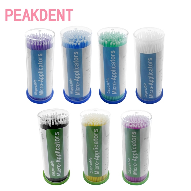 100 ชิ้น/บาร์เรล Dental Disposable Micro Applicator Multi-function Applicator Brush