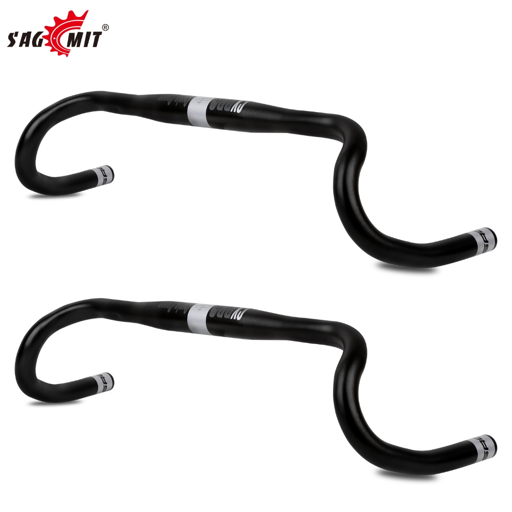 Handlebar SAGMIT แฮนด์จักรยานแบบโค้งยาว วัสดุอะลูมิเนียมอัลลอยด์ น้ำหนักเบาและแข็งแรง ความยาว 550 มม. เหมาะสำหรับจักรยานเสือหมอบ อุปกรณ์เสริมจักรยาน