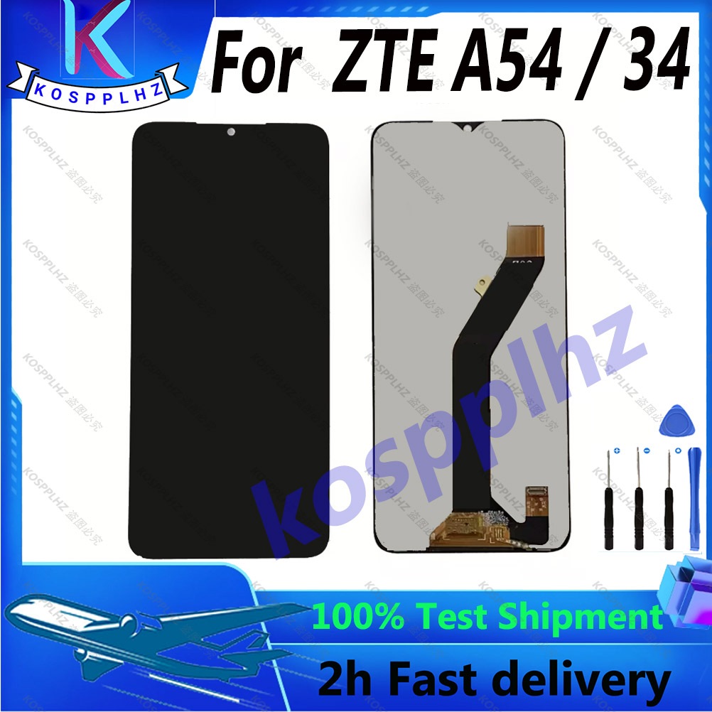 ทดสอบ 100% สําหรับ ZTE Blade A54 หน้าจอสัมผัสแผง Digitizer ติดตั้งสําหรับ ZTE Blade A34 จอแสดงผล LCD