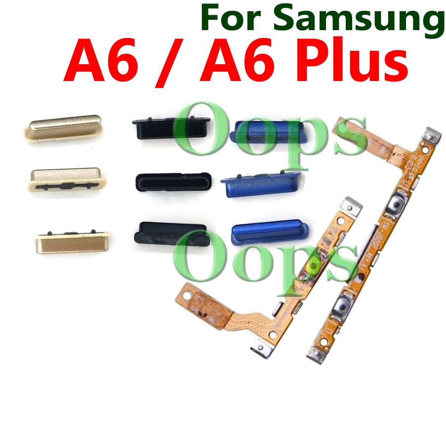 A6 Plus ปริมาณเปิดปิดปุ่ม Flex สําหรับ Samsung A6 Plus A6+ 2018 A600 A605 โทรศัพท์ขึ้นลงปุ่มสายริบบิ้น