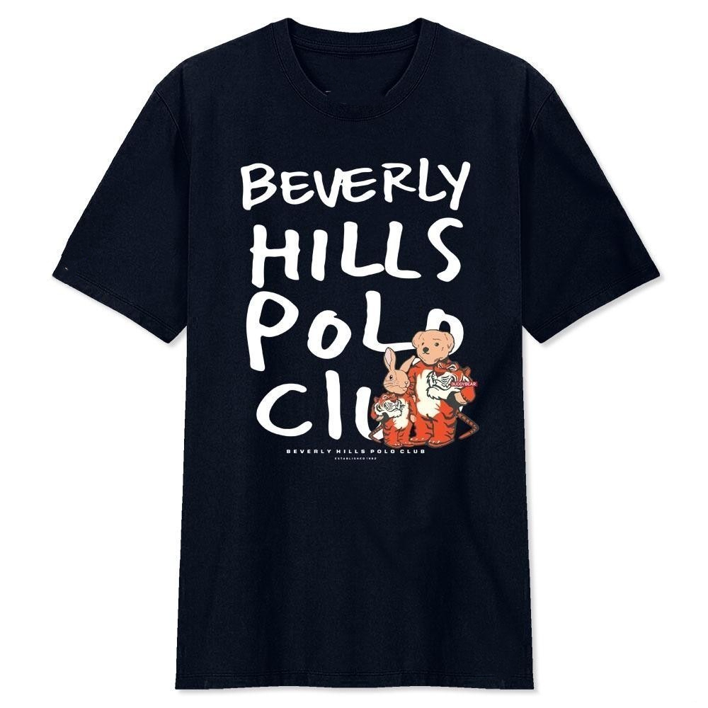 เสื้อยืดแขนสั้นคอกลม Beverly Hill Polo Club ทำจากผ้าฝ้าย 100% สไตล์คลาสสิก สำหรับทุกเพศ