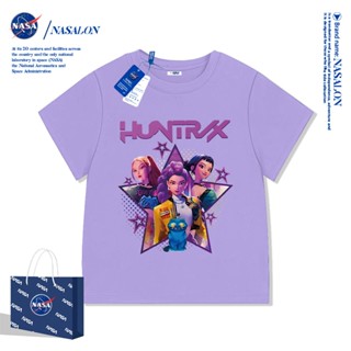 NASA เสื้อยืดเด็ก Huntrxลายการ์ตูน ผ้าฝ้าย 100% เสื้อเด็กผู้…