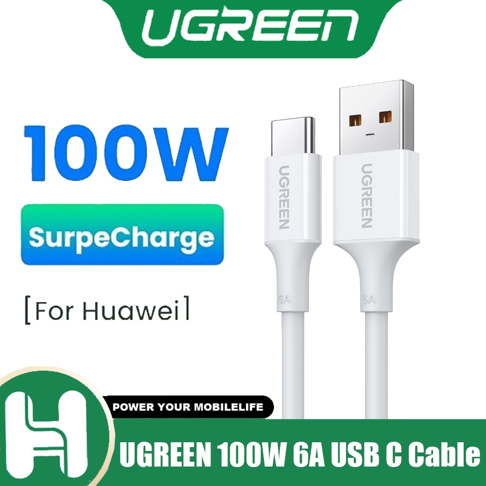 UGREEN สายชาร์จ USB C 100W 6A 66W ชาร์จเร็ว