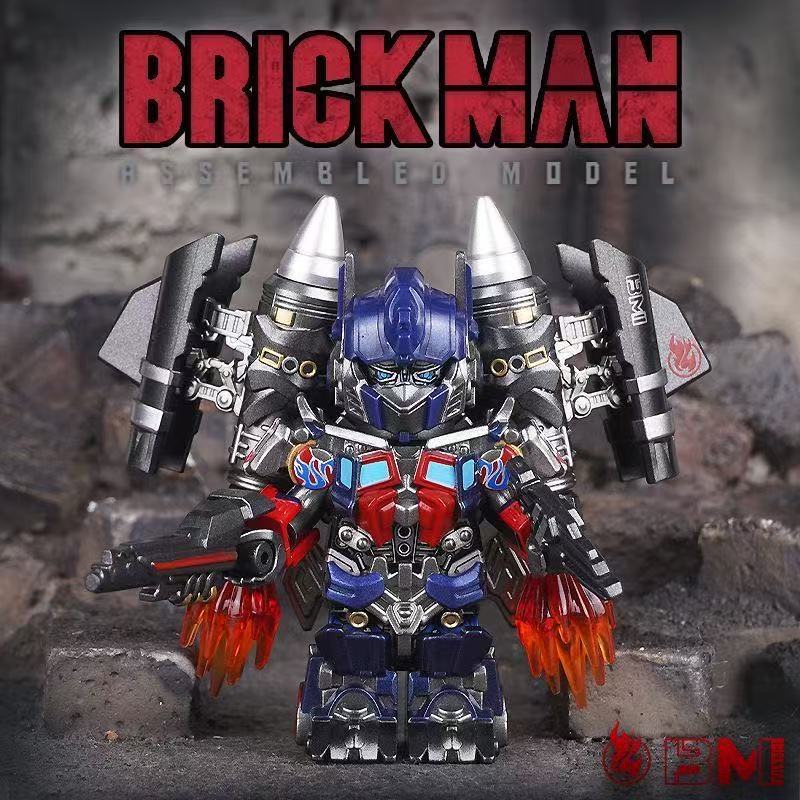▲KKnagT▲ BRICK MAN Transformers Skyfire Optimus Prime Blockman ประกอบของเล่นอะนิเมะ BM005