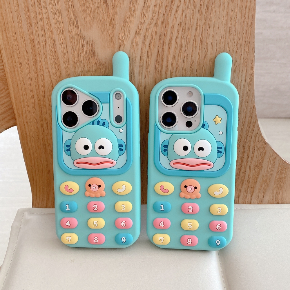 Kawaii Hangyodon 3D Siliocne เคสโทรศัพท์สําหรับ iPhone 16 15 14 13 17 Pro Max โทรศัพท์มือถือรูปร่างน่ารักการ์ตูนนุ่มกรณี