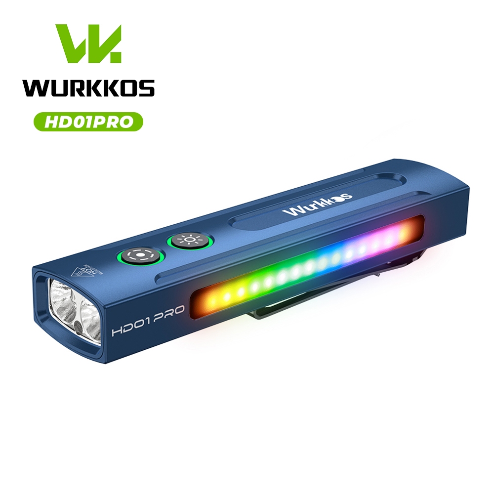 Wurkkos HD01Pro ไฟฉาย EDC 1200LM ชาร์จไฟได้ มาพร้อมไฟ RGB และสวิตช์มัลติฟังก์ชัน
