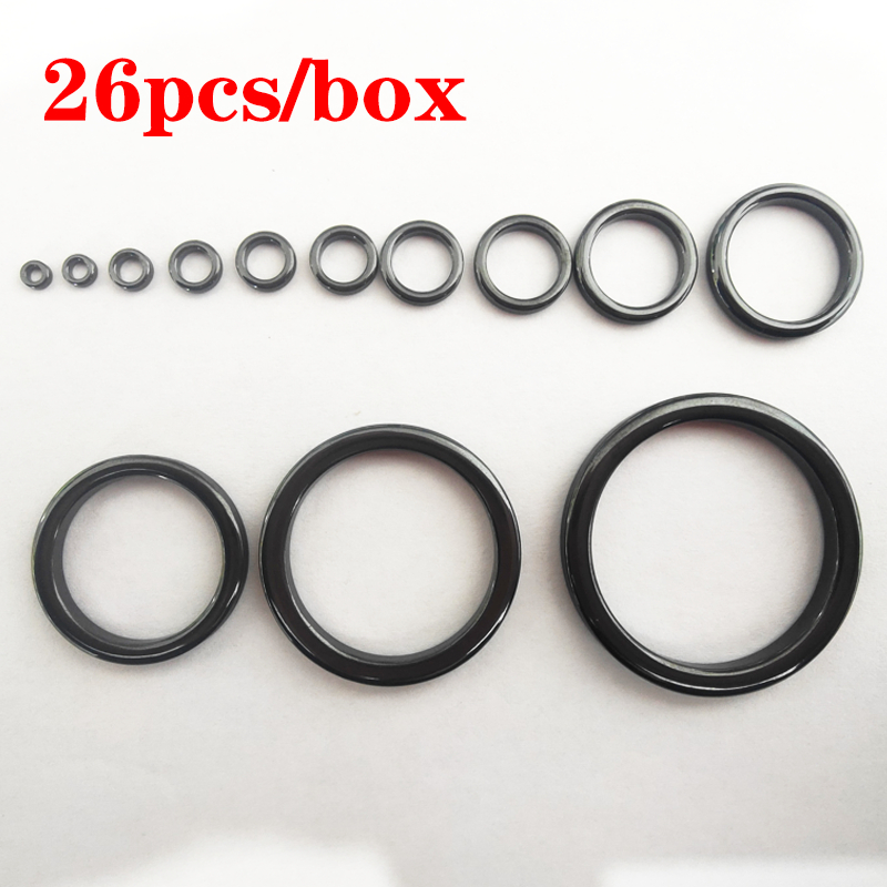 ชุดแหวนเซรามิก 26 ชิ้น สําหรับซ่อมแซมและปรับแต่งคันเบ็ด DIY ขนาด 3#-40#