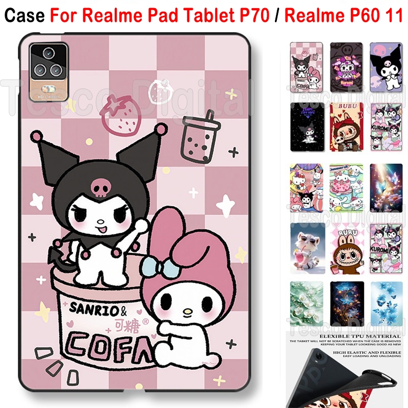 สําหรับRealme Pad P70 แฟชั่นการ์ตูนภาพวาดNEZHAฟิล์มTPUกันกระแทกปกหลังสําหรับRealme P60 11 นุ่มสบายกร
