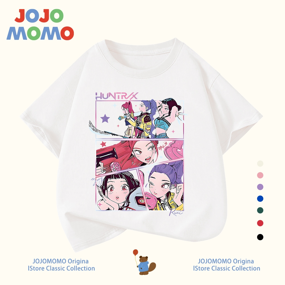 เสื้อยืดเด็กผู้หญิง แฟชั่น ลาย Hunter Witch Team ผ้าฝ้ายแท้100% ใส่สบาย น่ารัก เหมาะกับทุกโอกาส