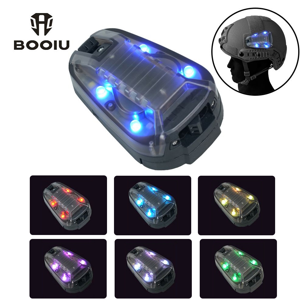 หมวกป้องกันการชน.BOUIU มาพร้อมไฟ LED แฟลช สีสันสดใส ทนทานต่อน้ำ เหมาะสำหรับการขับขี่และการใช้งานกลางแจ้ง