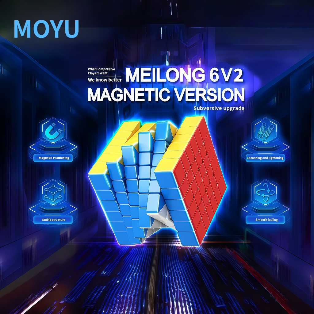 MOYU 6x6 V2 Rubic Moyu Aoshi WRM 6x6 Rubic ความเครียดบรรเทาของเล่น Professional Aoshi 6x6x6 ปริศนาขอ
