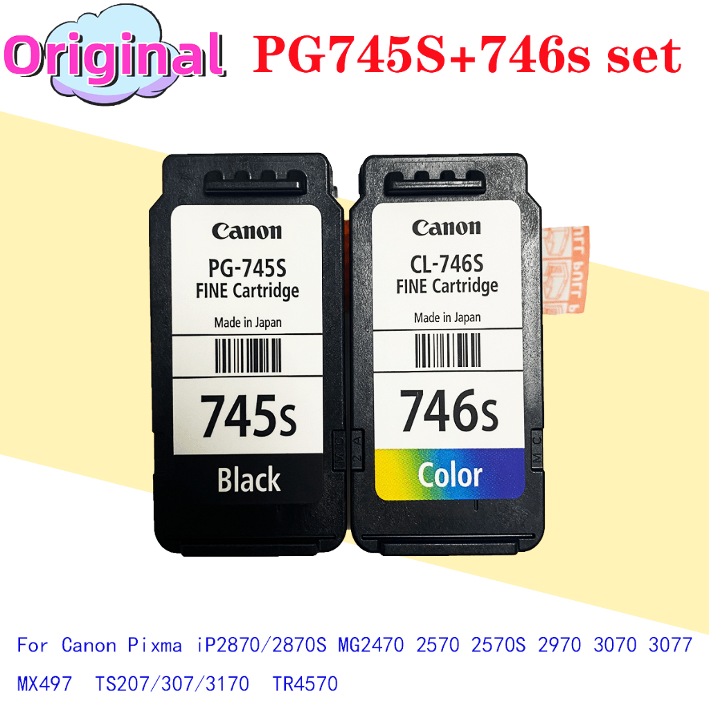 ตลับหมึกรีฟิลที่รองรับสําหรับ Canon PG745s CL746s​ MG3077 TS207 TS307 TS3170 TS3370 TR4570S เครื่องพ