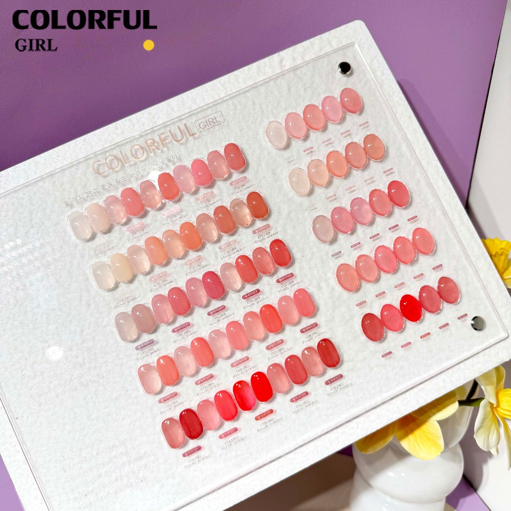【พร้อมส่ง】COLORFUL GIRL สีเจลไซรัปรุ่นใหม่  25สี ฟรีชุดชาร์จชาร์จ  เนื้อสวยละมุนค่ะ  เจลลี่ไซรัป 25 สี ไม่บางจนเกินไปทาง่ายและสวยมาก