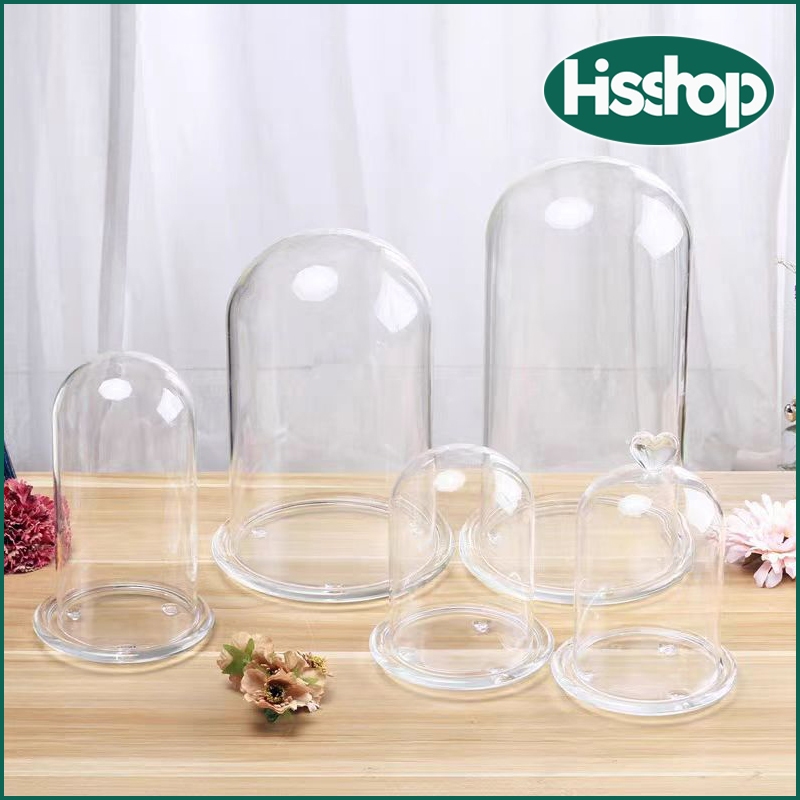 โถแก้วทรงโดมพร้อมฐานแก้ว ขนาดใหญ่ DOME DISPLAY CLOCHE
