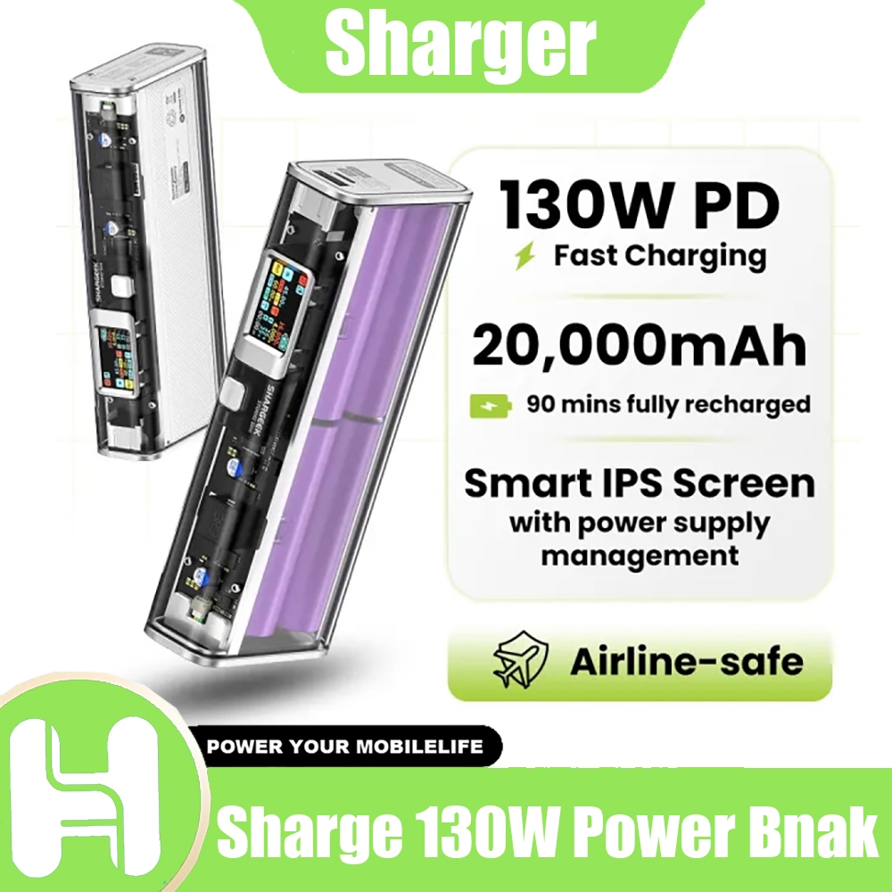 Sharge/shargeek130 (130W PD Fast Charging/20000mAh/ชาร์จเต็มใน 90 นาที)