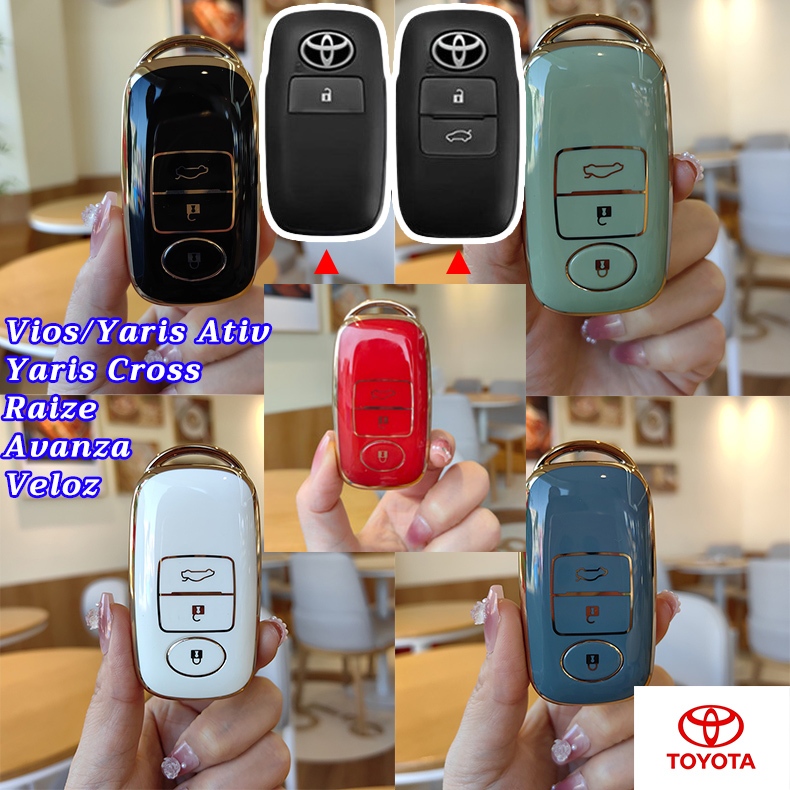 TOYOTA ปลอกกุญแจรถ เคสกุญแจ Raize Avanza Veloz Yaris Cross Vios Yaris Ativ พวงกุญแจรถ สวยงาม