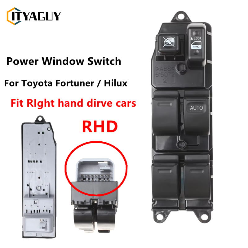 รถ Window Lifter Power Window Master สวิทช์ควบคุมสําหรับ Toyota Fortuner KUN50 KUN6 Hilux 2007-2013