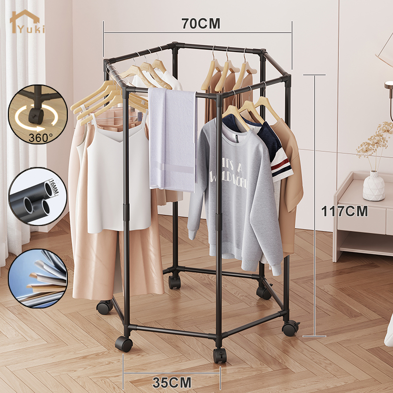 ราวตากผ้า ราวแขวนผ้า ราวตากผ้าสแตนเลส ลาวตากผ้า หมุนได้ 360 องศา ประกอบง่าย ถอดออกได้