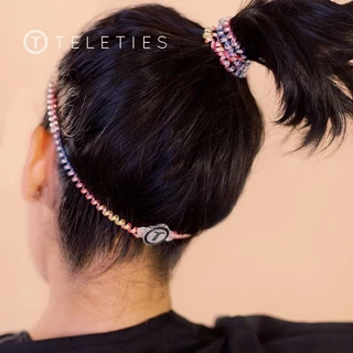 TELETIES - ที่คาดผมเกลียว - กันลื่น ไม่เจ็บศีรษะ ดีไซน์ยืดหยุ่นสูง - กันน้ำและทนทาน เหมาะสำหรับการกีฬา ฟิตเนส การใช้งานประจำวัน และโอกาสแฟชั่นต่าง ๆ