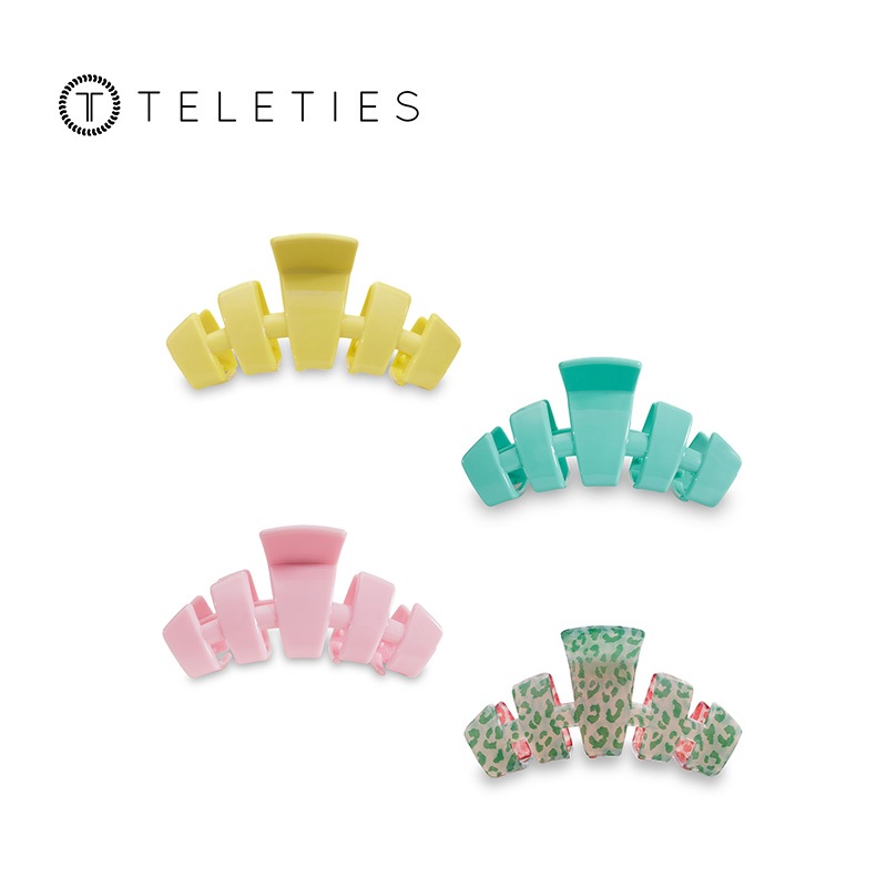TELETIES กิ๊บติดผม - ด้ามจับแข็งแรง ฟันงอได้ ออกแบบโค้งใส่สบาย เหมาะสำหรับทุกทรงผม