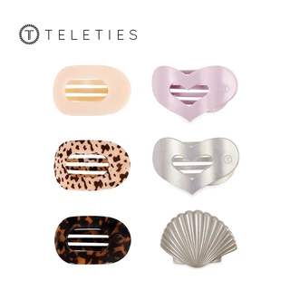 TELETIES - กิ๊บหนีบผมทรงแบนกลม - ยึดเกาะแน่นหนา ฟันกิ๊บโค้งงอได้ ดีไซน์โค้งรับกับศีรษะ - เหมาะสำหรับนอนเล่น โยคะ ขับรถ และอื่น ๆ - ออกแบบมาเพื่อผมหนา - ใช้ได้กับทุกสภาพเส้นผม