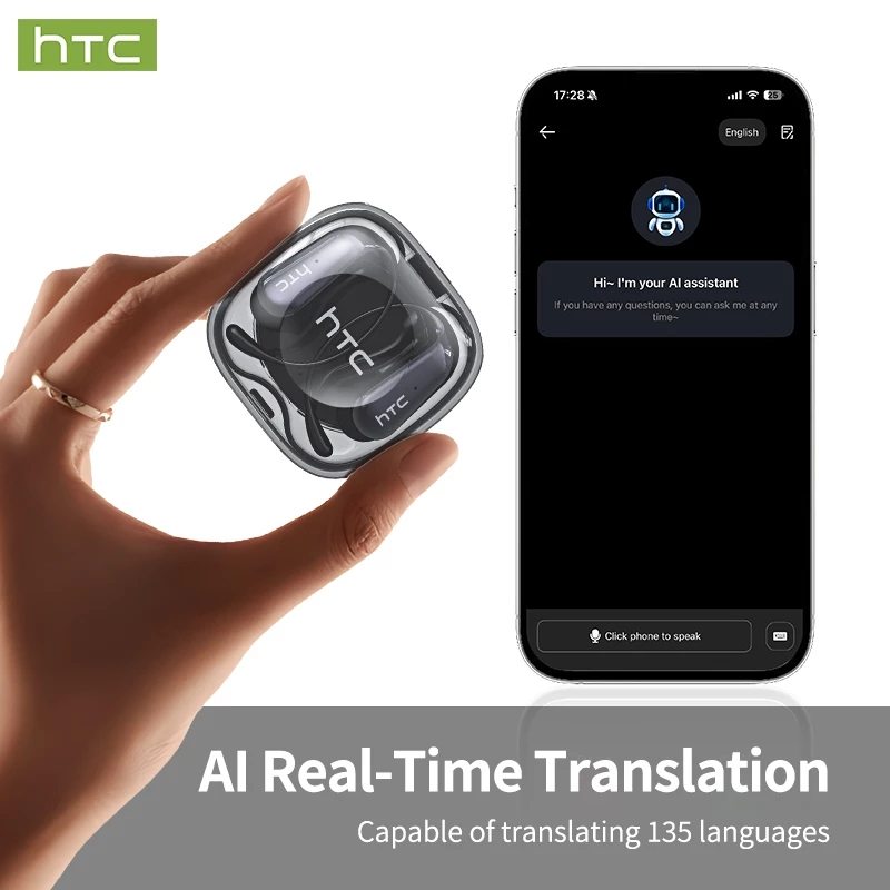 HTC NE38 หูฟังแปลภาษา AI ไร้สาย Bluetooth 6.0 thumbnail 5