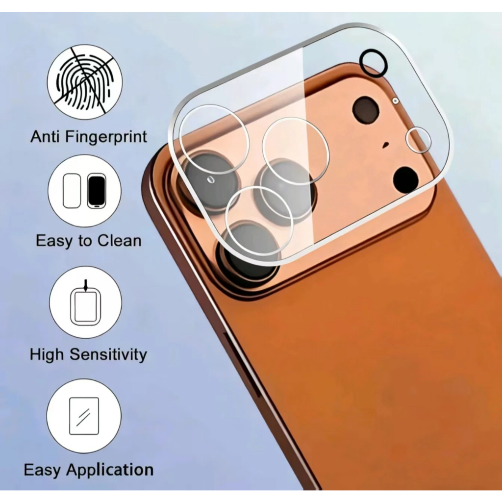 ฟิล์มกระจกนิรภัยตัวป้องกันเลนส์กล้องด้านหลังสําหรับ IPhone 17 16 15 14 11 Pro Max 7Plus 8Plus XR 13 12 Pro Max
