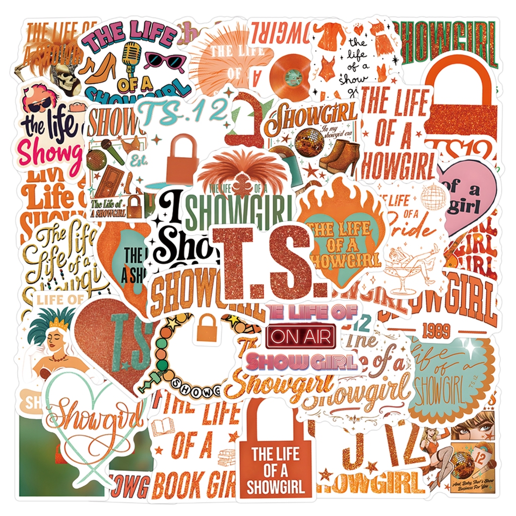 57 ชิ้น Taylor Swift อัลบั้มใหม่ The Life Of A Showgirl สติ๊กเกอร์กราฟฟิตีสติ๊กเกอร์โน๊ตบุ๊คกันน้ํา