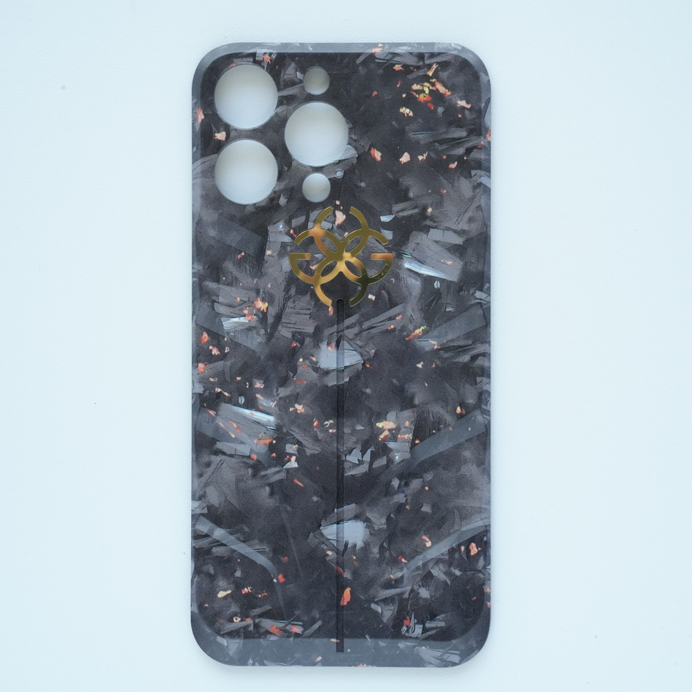 Luxury Golden Magnetic Shield Carbon Case สําหรับ iPhone รูปที่ 6