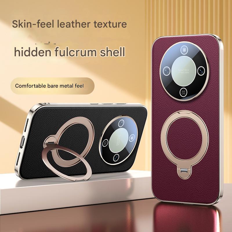 เคสสําหรับ Honor X9d HonorX9d 5G 2025 เคสโทรศัพท์ 360 ° วงเล็บหมุนได้ ปลอกกันกระแทกขอบแข็งด้วยไฟฟ้า เคสหนังเทียม