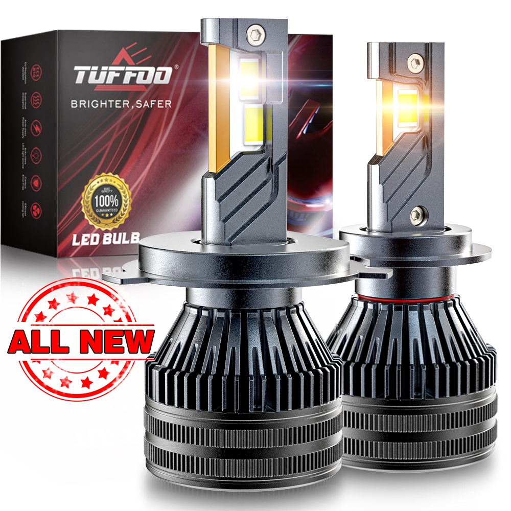 TUFFOO 2ชิ้น T75-Pro รถยนต์  ไฟหน้า LED / หลอดไฟตัดหมอก LED 150W 38000LM H4 H7 H11 HB3 9005 9006 HB4 9012 H1 6000K 4300K
