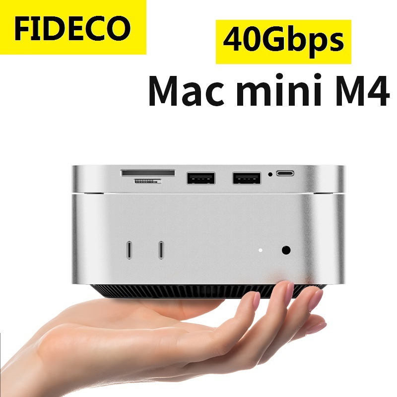 FIDECO M.2 SSD NVMe Enclosure 40gbps USB4 Docking Station สําหรับ Mac Mini M4 SD TF USB2.0 Extension