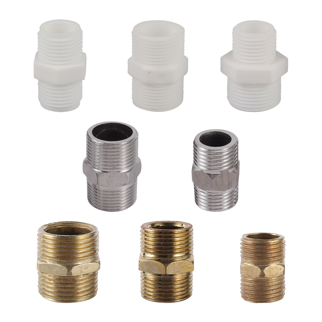 1/2 "3/4" 1 "BSP ชายด้ายทองเหลืองท่อหกเหลี่ยม Fitting สําหรับท่อน้ําห้องครัวอุปกรณ์ท่อ