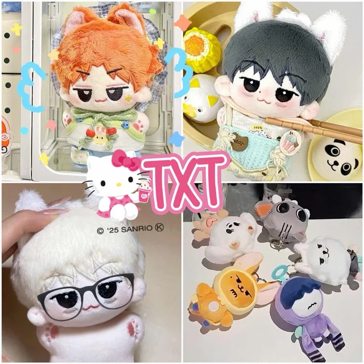 KPOP TXT ตุ๊กตาตุ๊กตา Kpop การ์ตูน Yeonjun Soobin Beomgyu เดียวกันตุ๊กตาตุ๊กตา Q รูปแบบ Tutu Bar ตุ๊