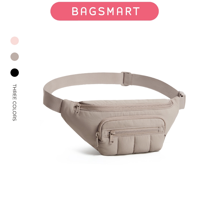 BAGSMART เอวแพ็ค.Cross Body Quilted สำหรับผู้หญิง แฟชั่นและสะดวกสำหรับการเดินทางหรือสวมใส่อย่างสบาย