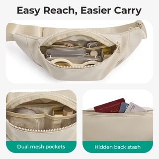BAGSMART Fanny Packs กระเป๋าคาดเอวขนาดเล็ก สายรัดปรับได้ เหมาะสำหรับกิจกรรมกลางแจ้งและกีฬา