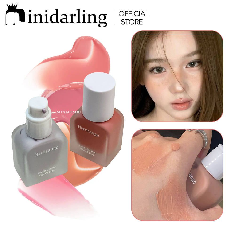 สไตล์เกาหลี Liquid Blusher Makeup Long-lasting Matte Make Up Natural pink Cheek Liquid blush cream